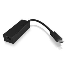 ICY BOX USB-C p/ Gigabit Ethernet LAN Preto