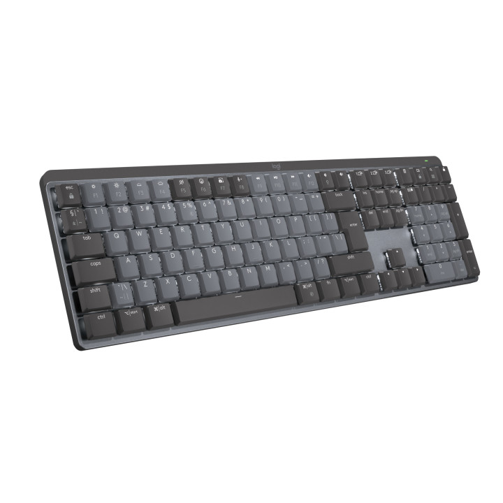 Logitech MX Mechanical teclado RF Wireless + Bluetooth QWERTY Estados Unidos (Internacional) Grafite, Cinzento