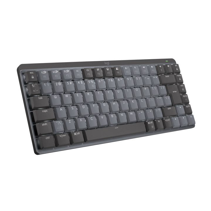 Logitech MX Mini Mechanical teclado RF Wireless + Bluetooth QWERTY Estados Unidos (Internacional) Grafite, Cinzento