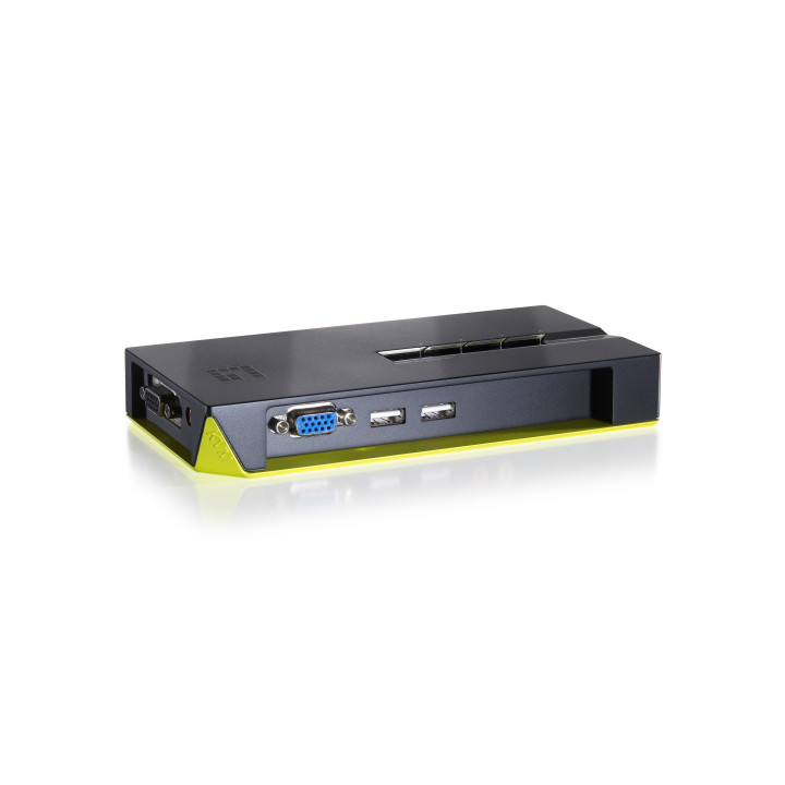 LevelOne KVM-0422 chaveador KVM Preto, Verde