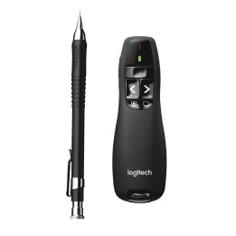 Logitech Wireless Presenter R400 comando para apresentações RF Preto