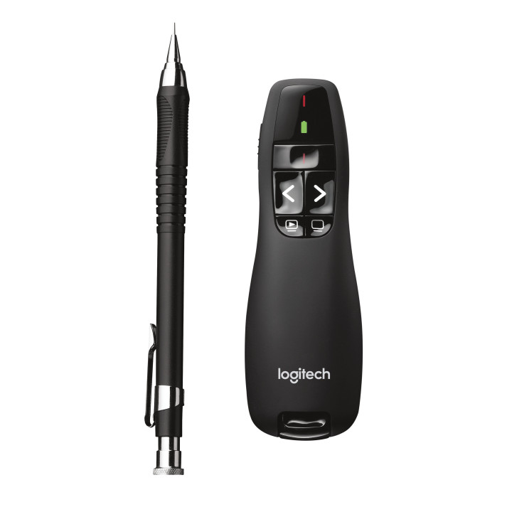 Logitech Wireless Presenter R400 comando para apresentações RF Preto