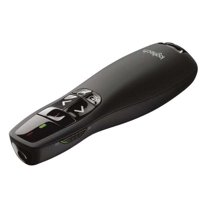Logitech Wireless Presenter R400 comando para apresentações RF Preto