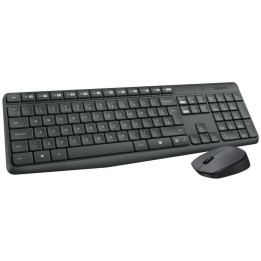 Logitech MK235 teclado Rato incluído USB QWERTY Estados Unidos (Internacional) Cinzento