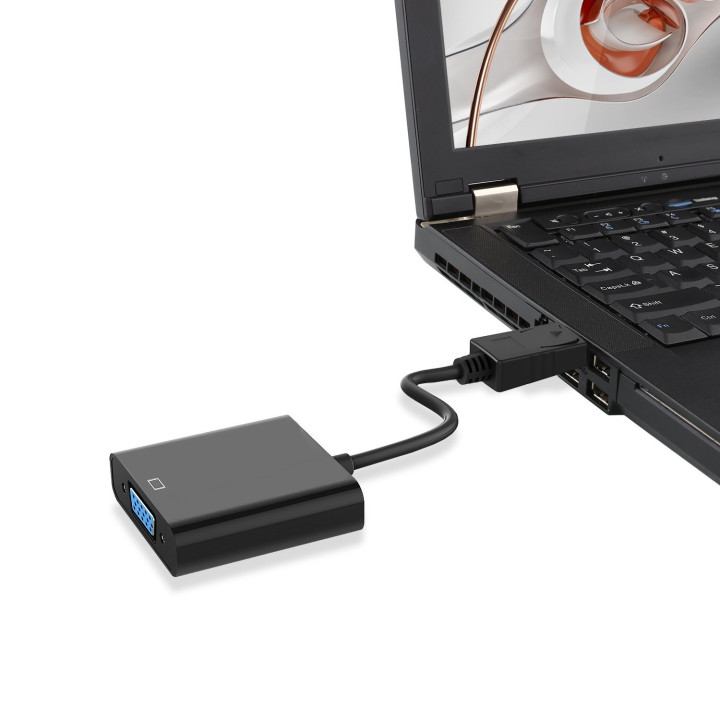 Ewent EC1454 adaptador de cabo de vídeo 0,15 m DisplayPort VGA (D-Sub) Preto