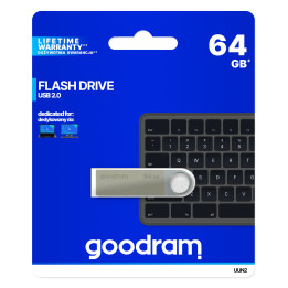 Goodram UUN2 unidade de memória USB 64 GB USB Type-A 2.0 Prateado