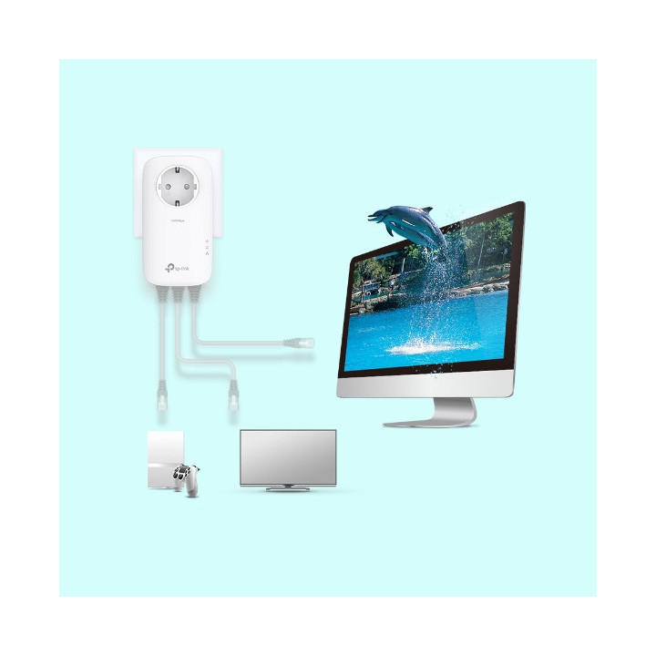 TP-Link TL-PA8033P KIT adaptador de rede PowerLine 1300 Mbit s Ethernet LAN Branco