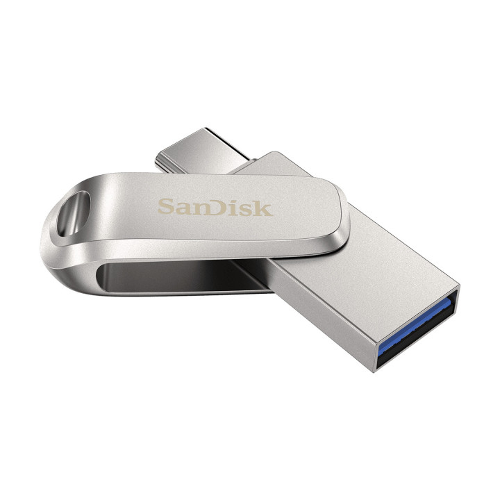 SanDisk Ultra Dual Drive Luxe unidade de memória USB 64 GB USB Type-A   USB Type-C 3.2 Gen 1 (3.1 Gen 1) Aço inoxidável