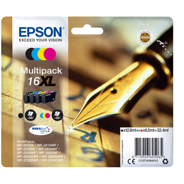 Epson Pen and crossword C13T16364012 tinteiro 1 unidade(s) Original Rendimento alto (XL) Preto, Ciano, Magenta, Amarelo