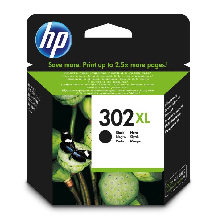 HP Tinteiro original 302XL Preto de elevado rendimento