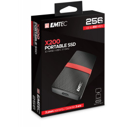 Emtec X200 256 GB Preto, Vermelho