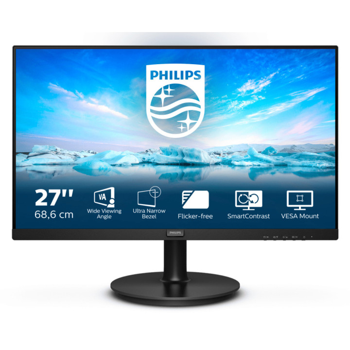Philips V Line 271V8L 00 LED display 68,6 cm (27") 1920 x 1080 pixels Full HD Preto
