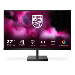 Philips C Line 276C8 00 monitor de ecrã 68,6 cm (27") 2560 x 1440 pixels Quad HD LCD Preto
