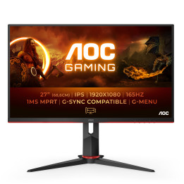 AOC 27G2SPU BK monitor de ecrã 68,6 cm (27") 1920 x 1080 pixels Full HD Preto, Vermelho