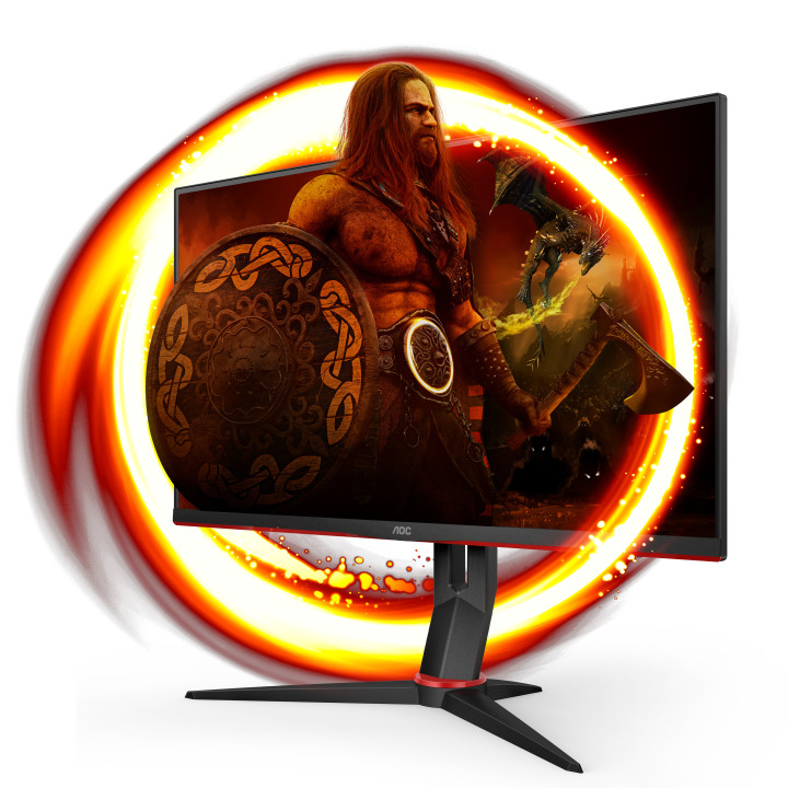 AOC 27G2SPU BK monitor de ecrã 68,6 cm (27") 1920 x 1080 pixels Full HD Preto, Vermelho