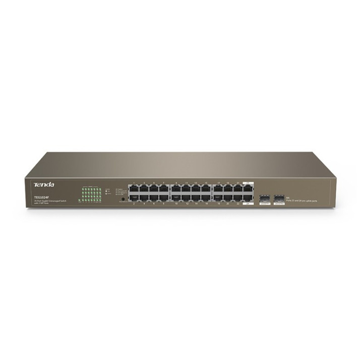 Tenda TEG1024F switch de rede Não-gerido L2 Gigabit Ethernet (10 100 1000) 1U Cinzento