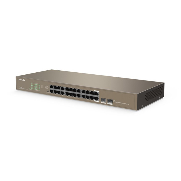 Tenda TEG1024F switch de rede Não-gerido L2 Gigabit Ethernet (10 100 1000) 1U Cinzento