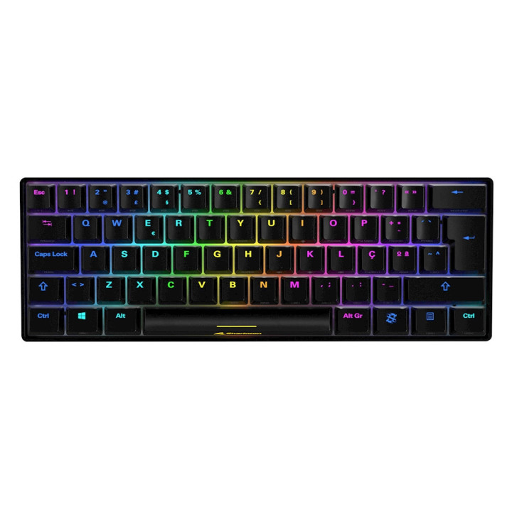 Sharkoon SGK50 S4 teclado USB QWERTY Português Preto