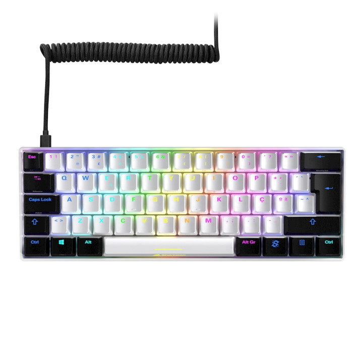 Sharkoon SGK50 S4 teclado RF Wireless + USB QWERTY Português Branco