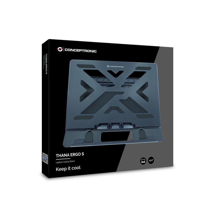 Conceptronic ERGO Laptop Cooling Stand Suporte para computador portátil Preto 39,6 cm (15.6")