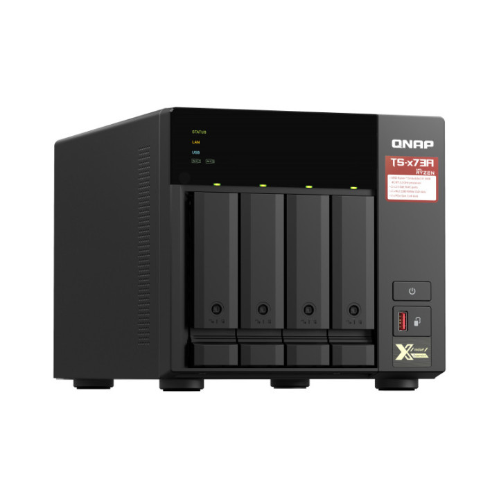 QNAP TS-473A NAS Tower Ethernet LAN Preto V1500B