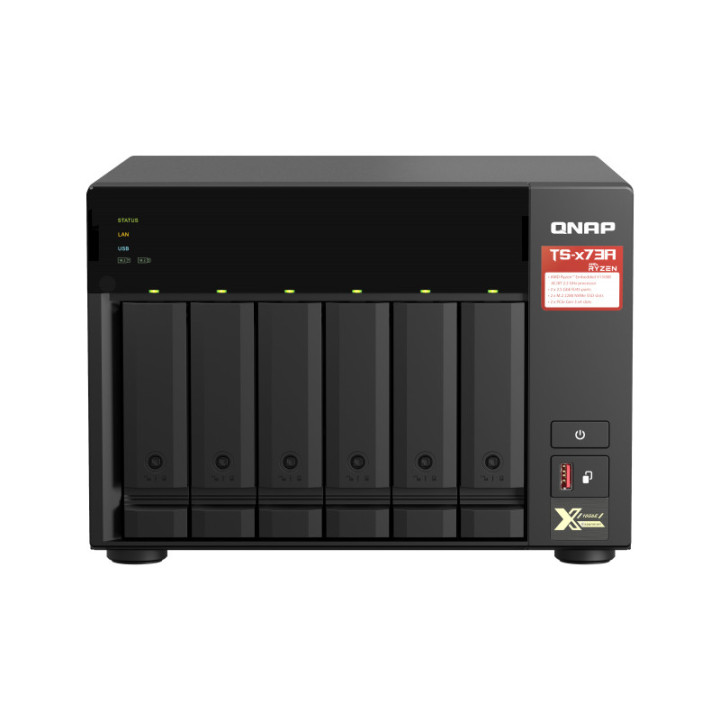 QNAP TS-673A NAS Tower Ethernet LAN Preto V1500B