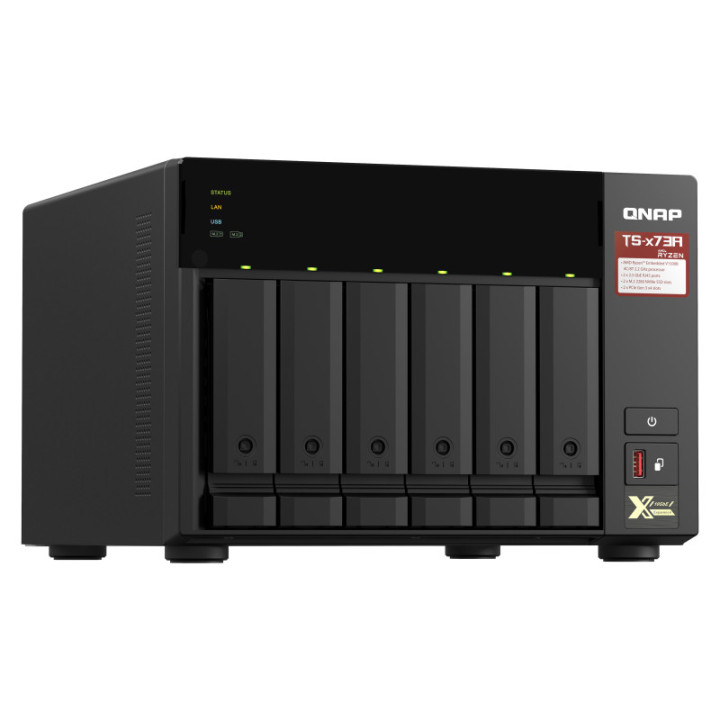 QNAP TS-673A NAS Tower Ethernet LAN Preto V1500B