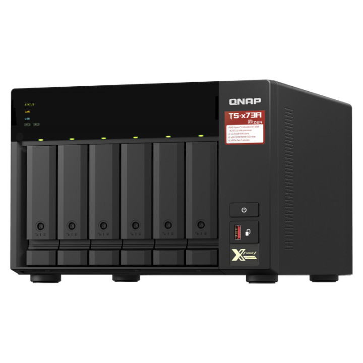 QNAP TS-673A NAS Tower Ethernet LAN Preto V1500B