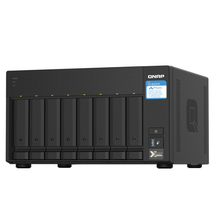 QNAP TS-832PX NAS Tower Ethernet LAN Alumínio, Preto AL324