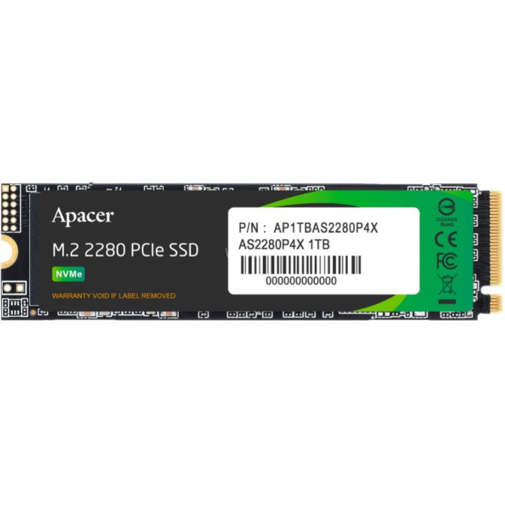 SSD Apacer AS2280P4X 1TB PCIe 3.0 x4, NVMe 1.3, M.2 2280