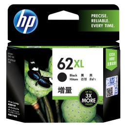HP Tinteiro original 62XL Preto de elevado rendimento