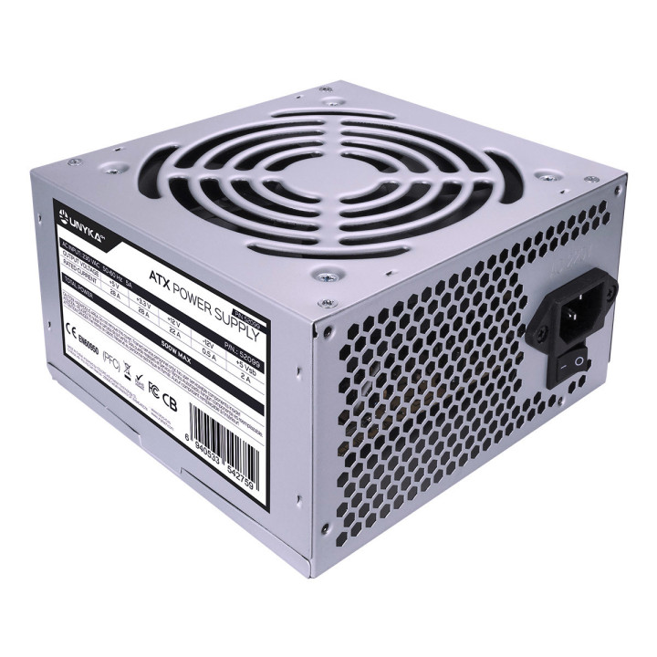 UNYKAch ATX 500W fonte de alimentação 20+4 pin ATX Prateado