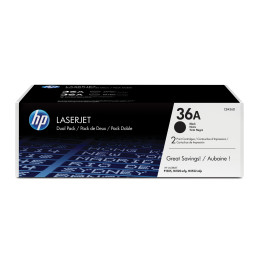 HP Conjunto Duplo de Toner LaserJet Original 36A Preto