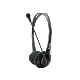 Equip Chat Headset Auscultadores Com fios Fita de cabeça Chamadas Música Preto
