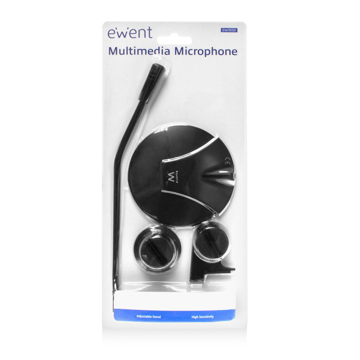 Ewent EW3550 microfone Preto Microfone para PC