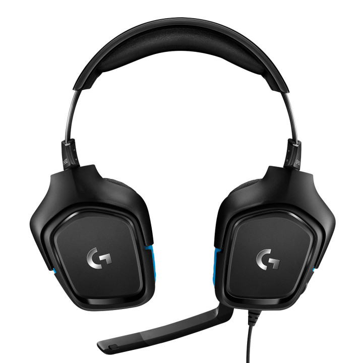 Logitech G G432 Auscultadores Com fios Fita de cabeça Jogos Preto, Azul