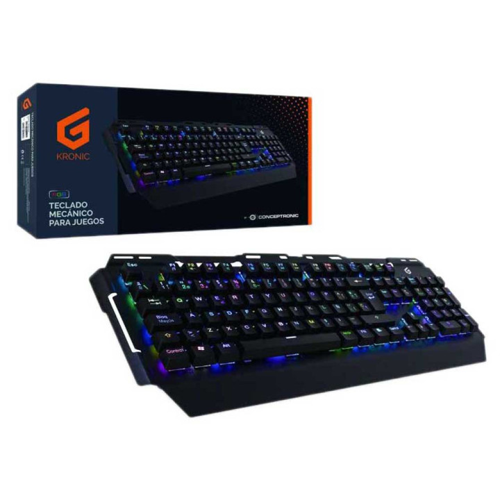 Teclado Gaming Conceptronic KRONIC USB QWERTY Português Preto