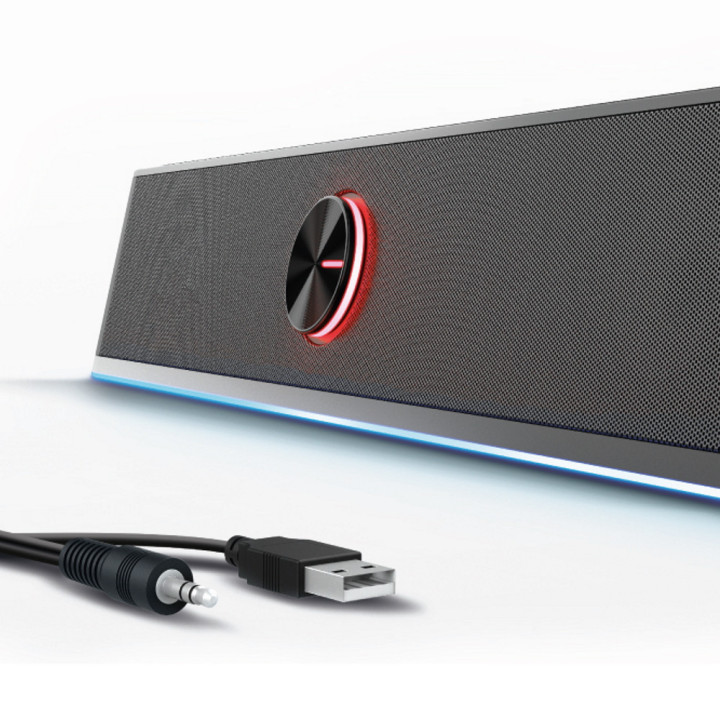 Ewent EW3525 coluna soundbar Preto 2.0 canais 6 W