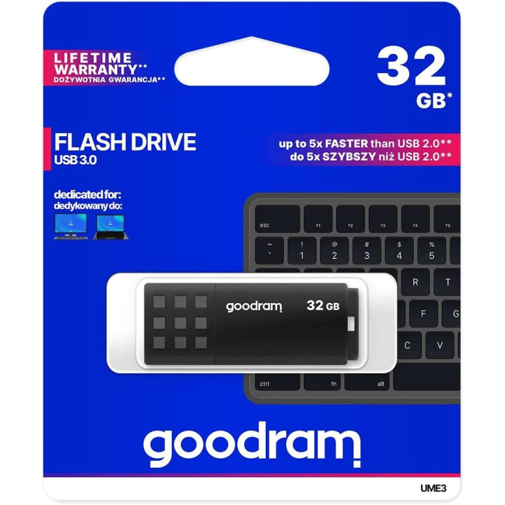 Pendrive Goodram UME3 32GB USB Type-A 3.2 Gen 1 (3.1 Gen 1) Preto