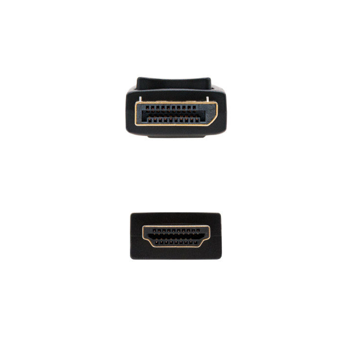 Nanocable 10.15.4302 adaptador de cabo de vídeo 2 m DisplayPort HDMI Type A (Standard) Preto