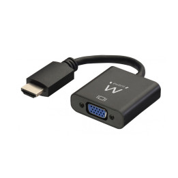 Ewent EW9864 adaptador de cabo de vídeo 0,2 m HDMI VGA, 3.5mm Preto