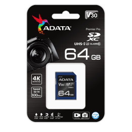 ADATA ASDX64GUI3V30S-R cartão de memória 64 GB SDXC UHS-I Classe 10