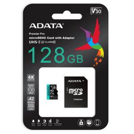 ADATA AUSDX128GUI3V30SA1-RA1 cartão de memória 128 GB MicroSD Classe 1