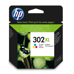 HP Tinteiro original 302XL Tricolor de elevado rendimento