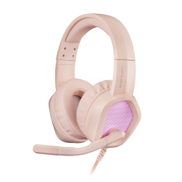 Mars Gaming MH320 Auscultadores Com fios Fita de cabeça Jogos USB Type-A Rosa