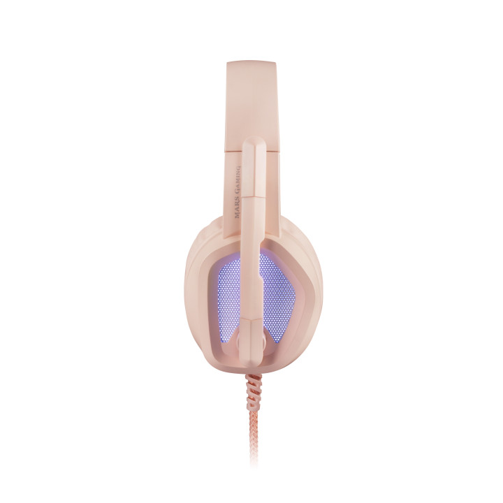 Mars Gaming MH320 Auscultadores Com fios Fita de cabeça Jogos USB Type-A Rosa