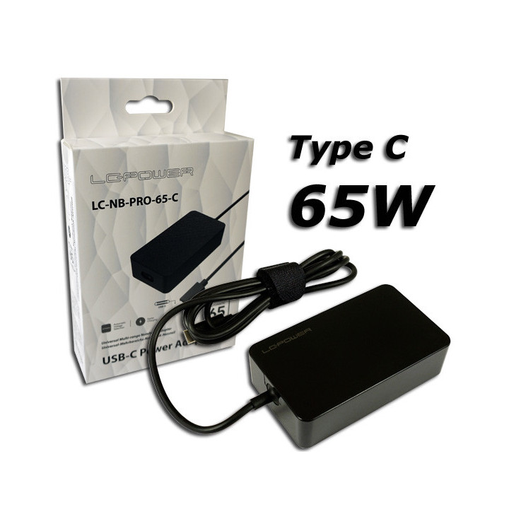 LC-Power LC-NB-PRO-65-C adaptador e transformador Interior 65 W Preto
