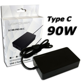 Carregador LC-Power LC-NB-PRO-90-C 90W USB-C Preto