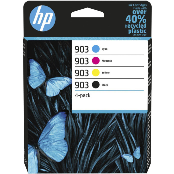 Conjunto de 4 Tinteiros Originais HP 903 Preto/Ciano/Magenta/Amarelo
