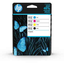 HP Conjunto de 4 Tinteiros Originais 912 Preto Ciano Magenta Amarelo